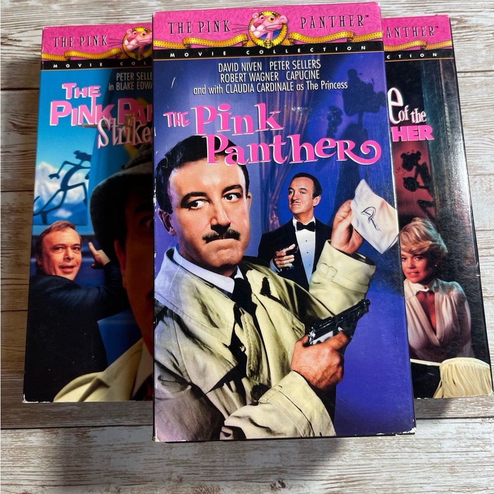 3 VHS The Pink Panther Revenge & The Pink Panther & Pink Panther Strikes Again